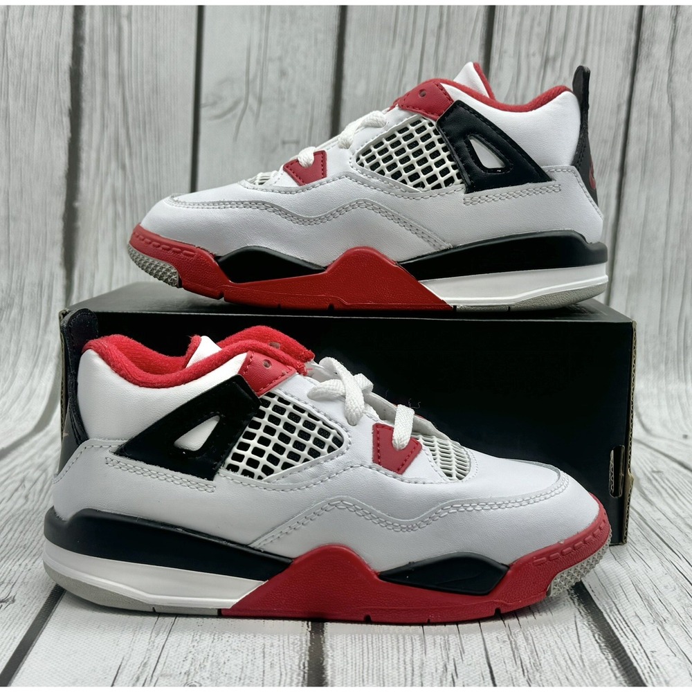 Size 10c - Nike Air Jordan Retro 4 OG TD Fire Red 2020 BQ7670 160